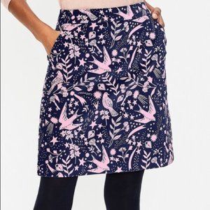 Boden Mimi velvet skirt - navy/pink - size 6P